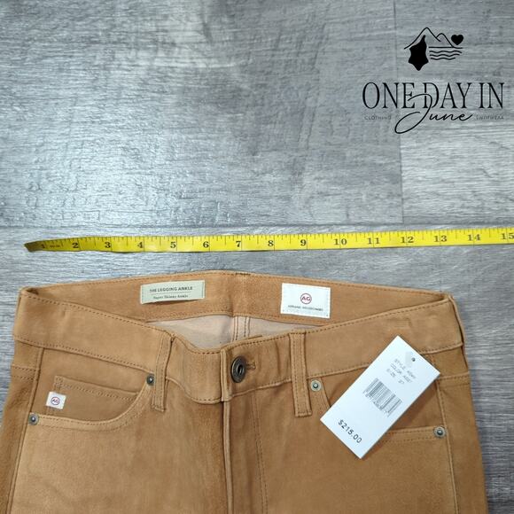 Adriano Goldschmied Lamb Leather The Legging Super Skinny Ankle Jeans Size 27 (4 - Picture 3 of 6